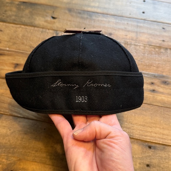 NWT Stormy Kromer Black Wool Cap - Picture 3 of 6